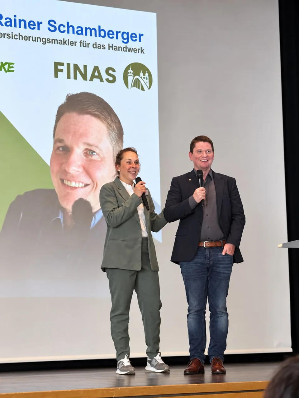 Rainer Schamberger im Gespräch auf der FINAS-Bühne